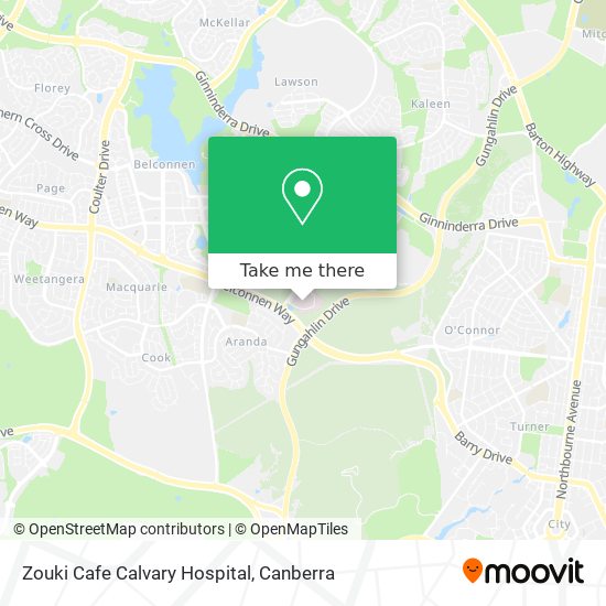 Mapa Zouki Cafe Calvary Hospital