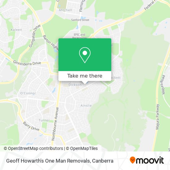 Geoff Howarth's One Man Removals map