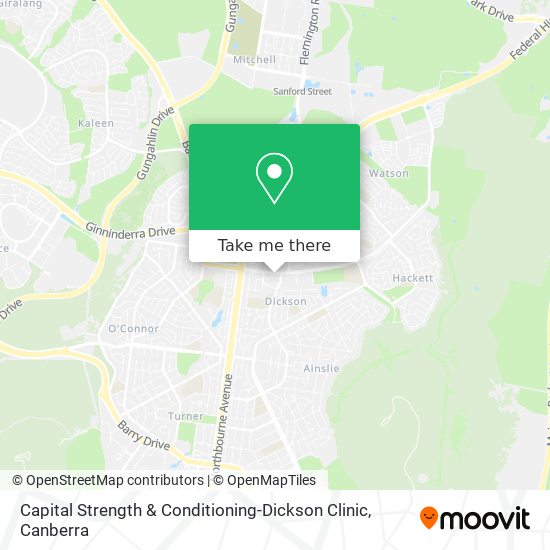 Capital Strength & Conditioning-Dickson Clinic map