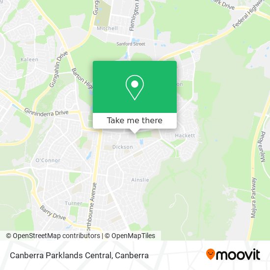 Canberra Parklands Central map
