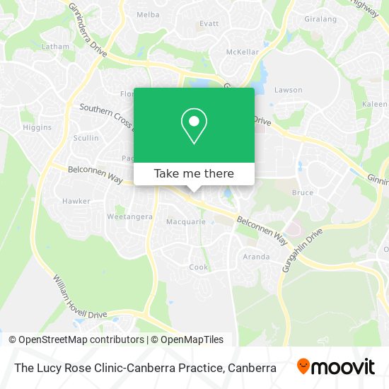 The Lucy Rose Clinic-Canberra Practice map