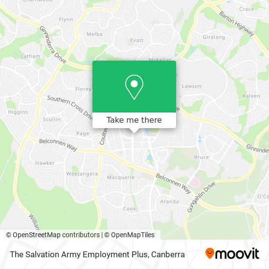 The Salvation Army Employment Plus map
