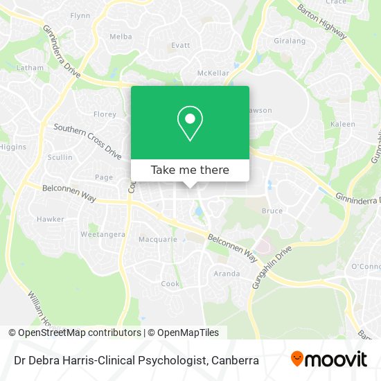 Dr Debra Harris-Clinical Psychologist map
