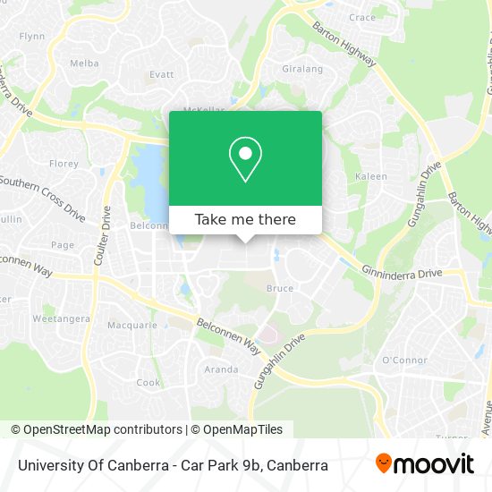 University Of Canberra - Car Park 9b map