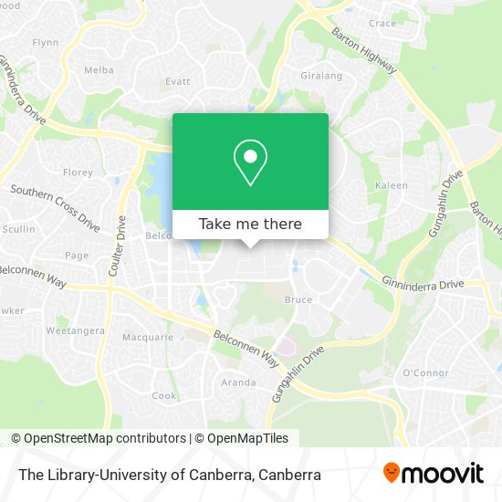The Library-University of Canberra map