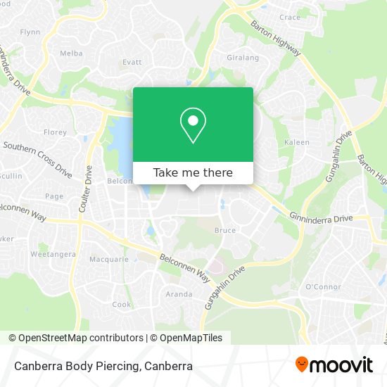 Canberra Body Piercing map