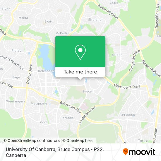 University Of Canberra, Bruce Campus - P22 map