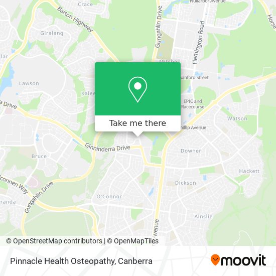 Pinnacle Health Osteopathy map