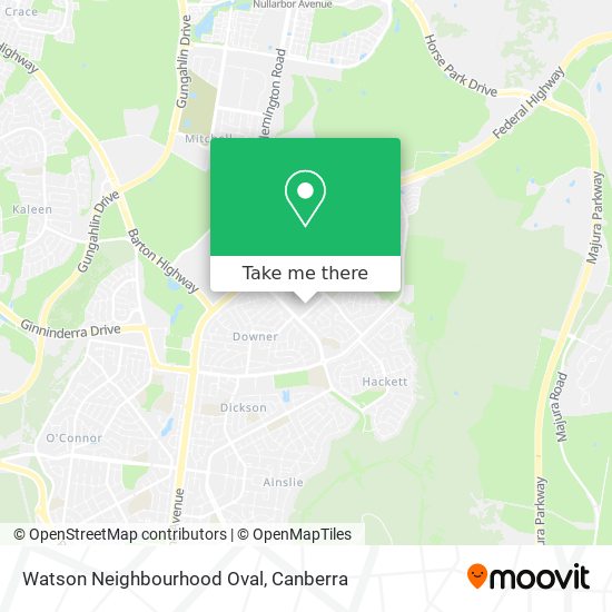 Watson Neighbourhood Oval map