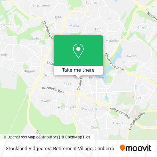 Mapa Stockland Ridgecrest Retirement Village