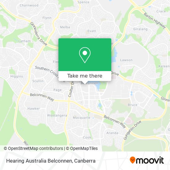 Hearing Australia Belconnen map