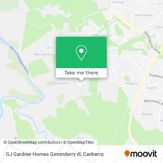 GJ Gardner Homes Ginninderry di map