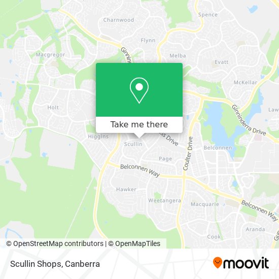 Scullin Shops map