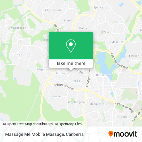 Massage Me Mobile Massage map