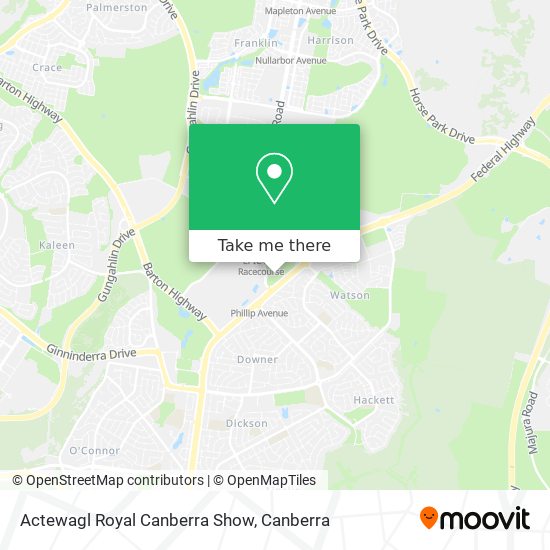 Actewagl Royal Canberra Show map