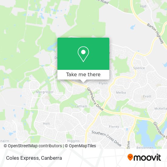 Coles Express map