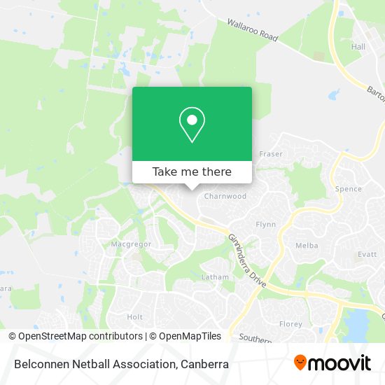 Belconnen Netball Association map