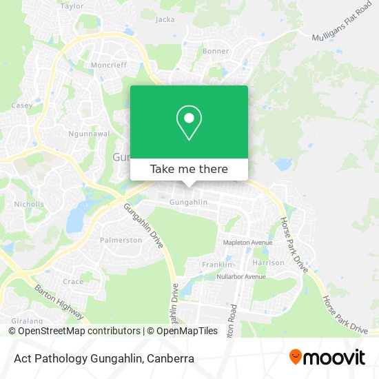 Act Pathology Gungahlin map