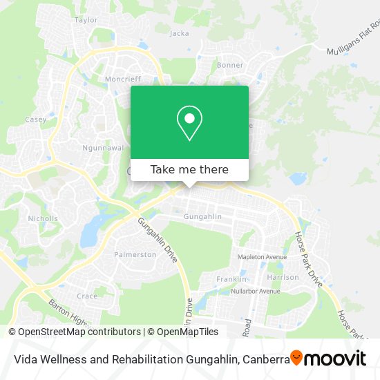 Vida Wellness and Rehabilitation Gungahlin map