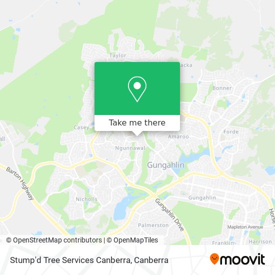 Mapa Stump'd Tree Services Canberra