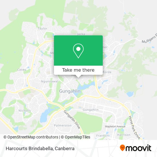 Harcourts Brindabella map