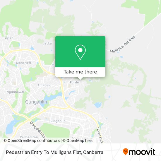 Pedestrian Entry To Mulligans Flat map