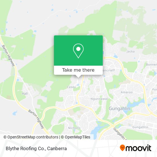 Blythe Roofing Co. map
