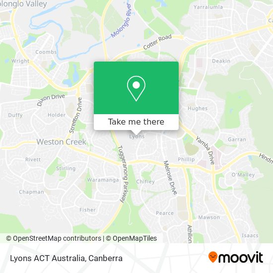 Lyons ACT Australia map