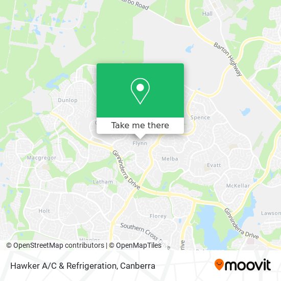 How to get to Hawker A/C & Refrigeration in Canberra by Bus or Light rail?
