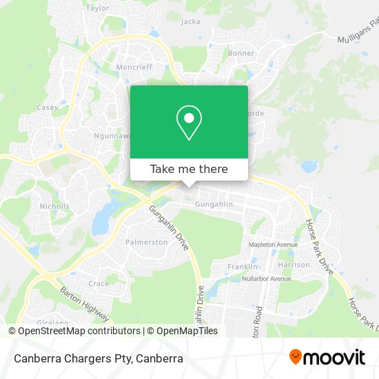 Canberra Chargers Pty map