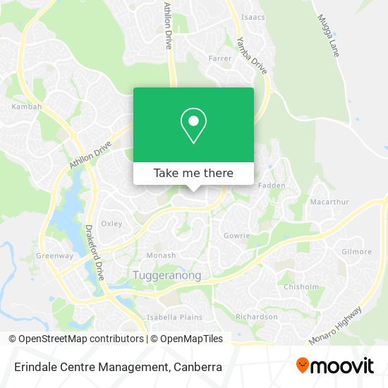 Erindale Centre Management map