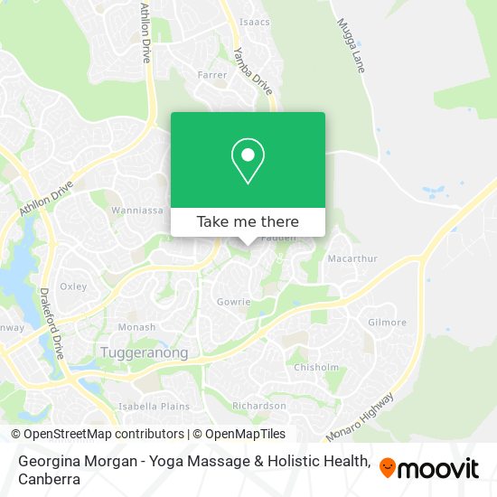 Georgina Morgan - Yoga Massage & Holistic Health map