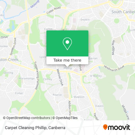 Carpet Cleaning Phillip map