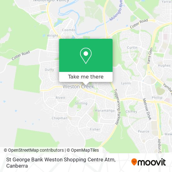 Mapa St George Bank Weston Shopping Centre Atm
