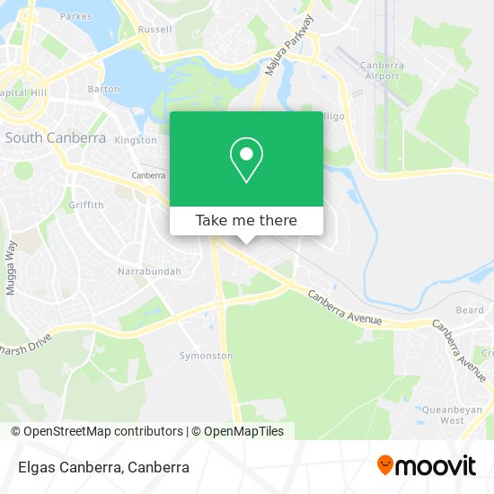 Elgas Canberra map