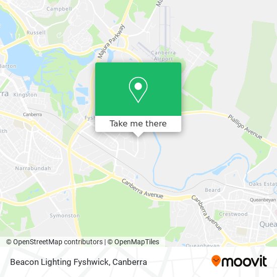 Beacon Lighting Fyshwick map