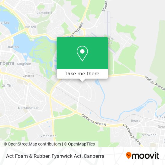 Act Foam & Rubber, Fyshwick Act map