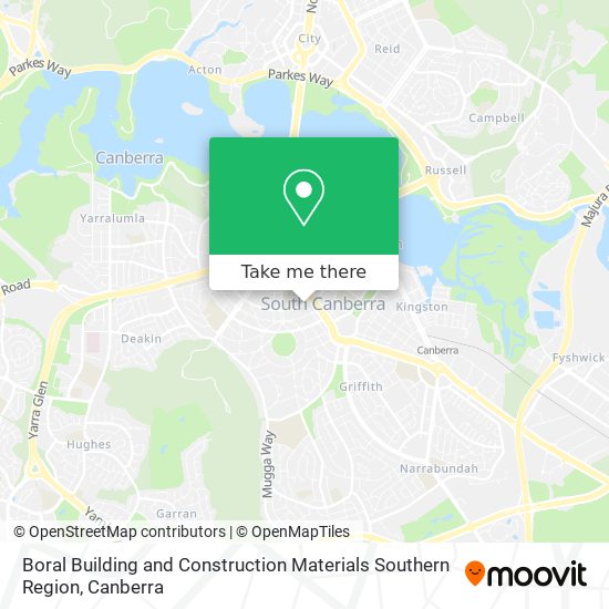 Boral Building and Construction Materials Southern Region map