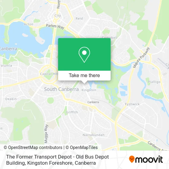 The Former Transport Depot - Old Bus Depot Building, Kingston Foreshore map