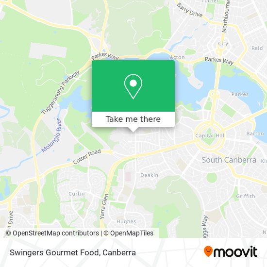 Swingers Gourmet Food map