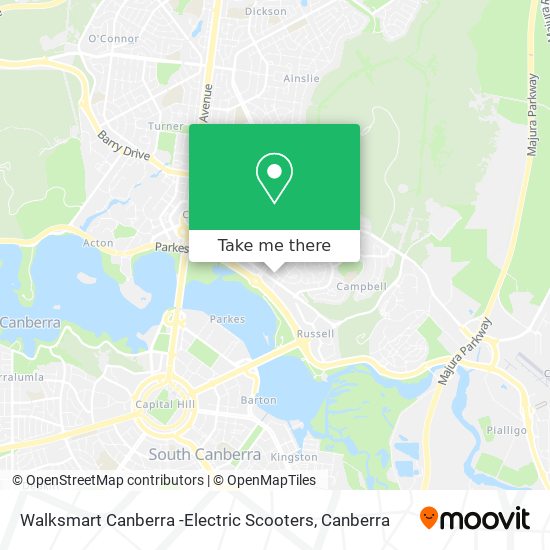 Walksmart Canberra -Electric Scooters map