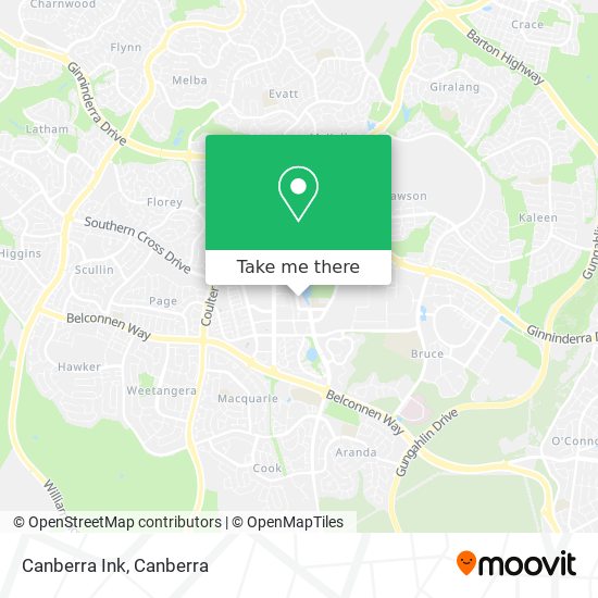 Canberra Ink map