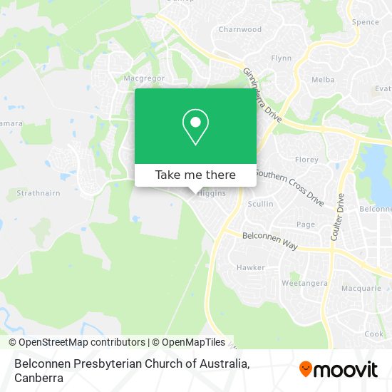 Belconnen Presbyterian Church of Australia map