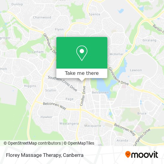 Florey Massage Therapy map