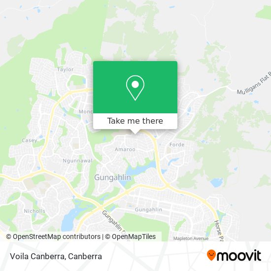 Mapa Voila Canberra