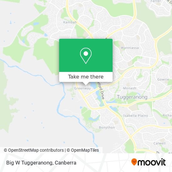 Big W Tuggeranong map