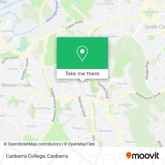 Canberra College map
