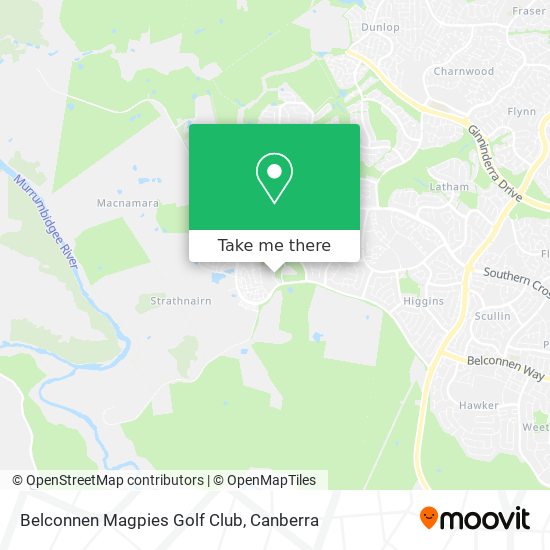 Belconnen Magpies Golf Club map