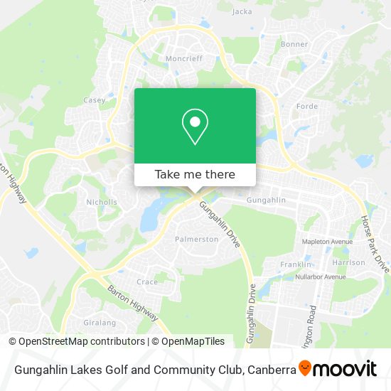 Gungahlin Lakes Golf and Community Club map