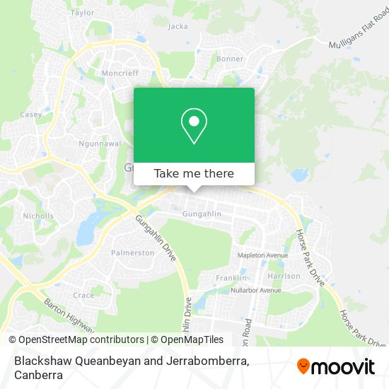 Mapa Blackshaw Queanbeyan and Jerrabomberra